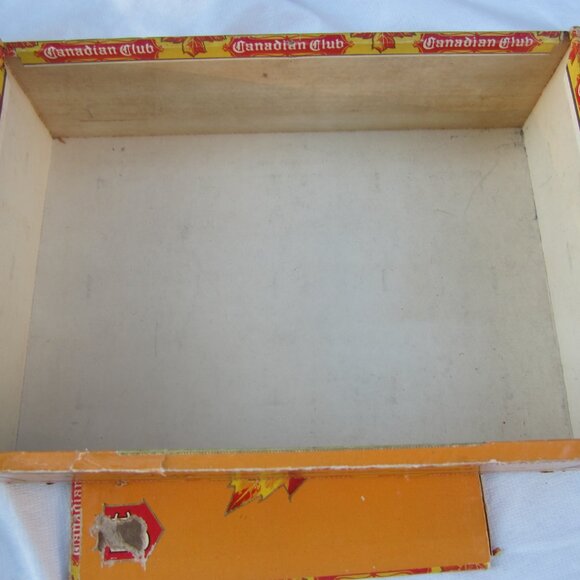 VTG 50'S CANADIAN CLUB CIGAR BOX, GREAT DISPLAY BOX - Picture 10 of 12